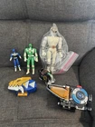 Vintage Lot Of 6 Power Rangers & More 90s Action Figs And Accessories Lot