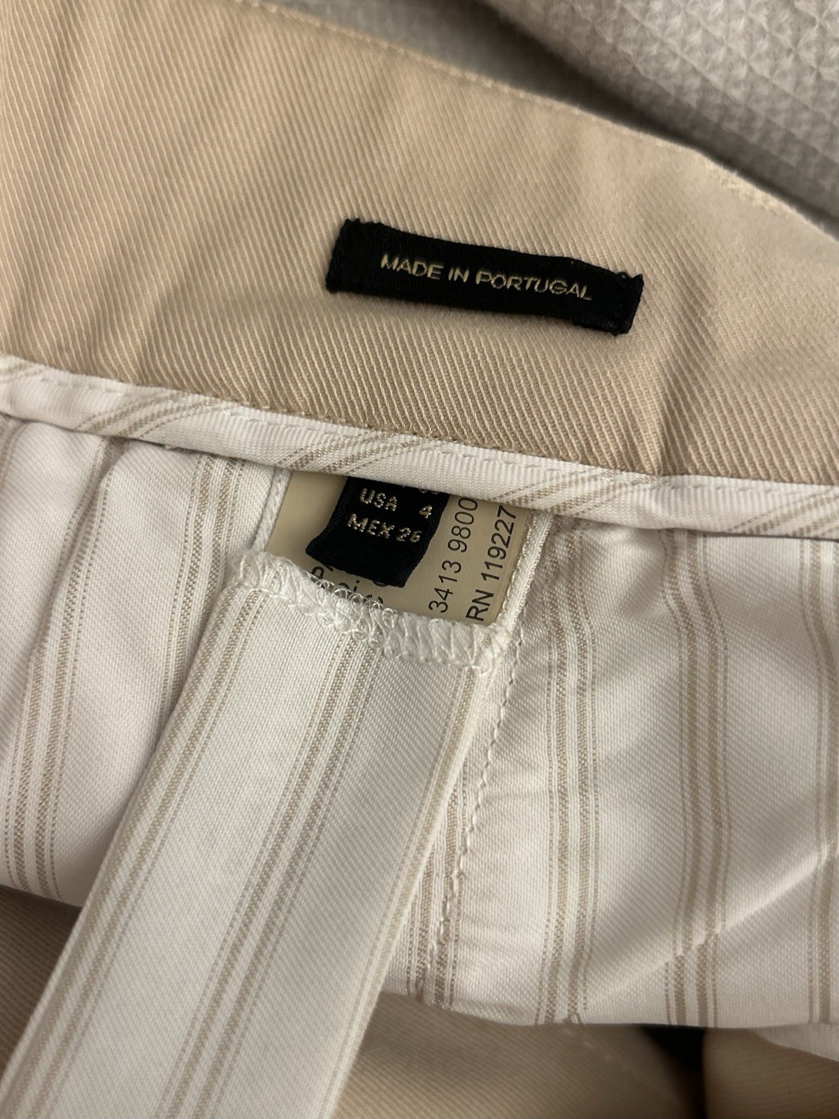 BNWT Massimo Dutti Beige High Rise Tailored Trousers US 4 UK 8 thumbnail 6