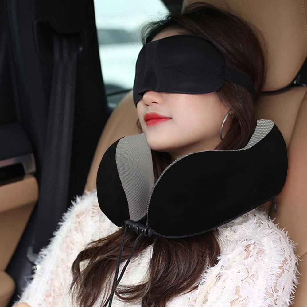 Ultra-Soft Memory Foam Travel Neck Pillow for Restful Sleep