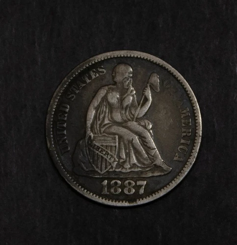 1887 Seated Liberty Dime Choice VF   Lot 4966