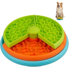 Slow Feeder Dog Bowl 3 Levels, Reduces Boredom and Anxiety, Non-Slip Interact...