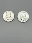 1961 & 1962 Silver Proof Franklin Half Dollars 90% Silver 2 Coin Lot #1009