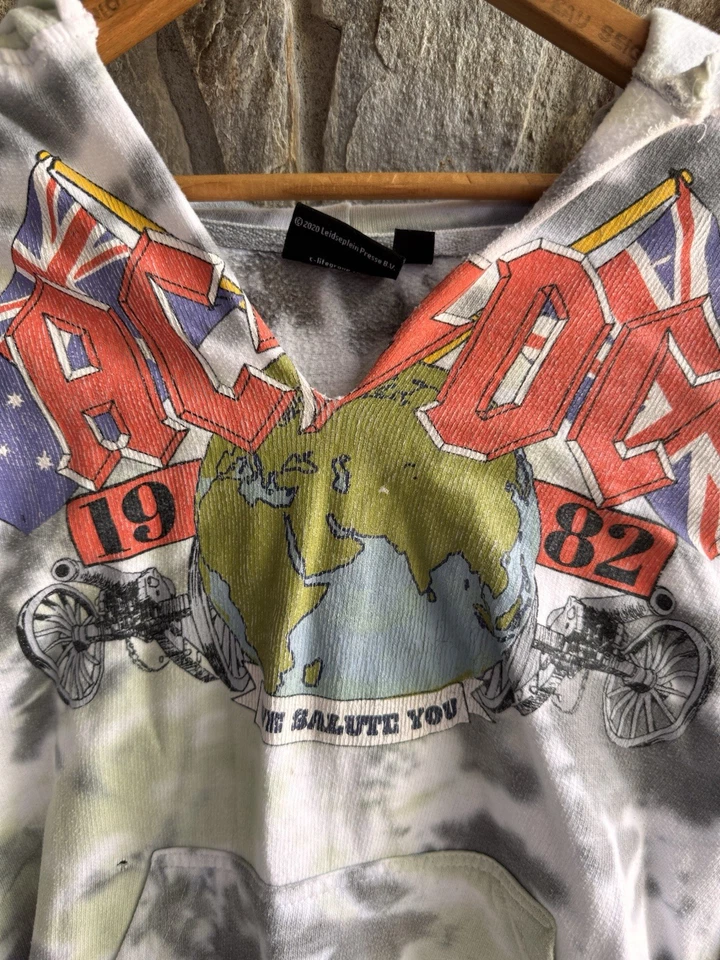 Sudadera con capucha AC/DC 1982 For Those About To Rock gira europea tie dye - talla S Foto 3 de 4