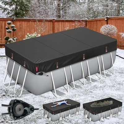 Winter Rectangular Pool Cover for 12x24 Ft Bestway/Intex/Coleman Frame Rectangul