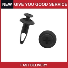 Pack of 100 for Ford Mondeo Black Plastic 6.5mm Hole Dia Car Fender Push Rivets