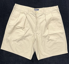 Vintage Polo Ralph Lauren Andrew Shorts Mens 40 USA Made Two Pleated Beige