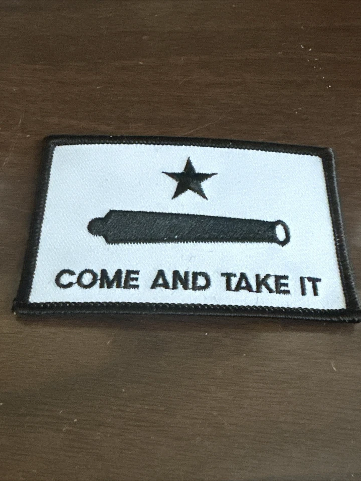 COME AND TAKE IT Flag Patch Texas Revolution Embroidered Sew On GONZALES CANNON - Image 2 of 4