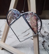 Stained Glass Heart Handcrafted in Oklahoma By Designer/Artist Made in America