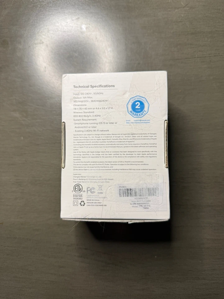 meross Smart Thermostat for Electric Baseboard and in-Wall Heaters MTS200 - Image 4 of 4