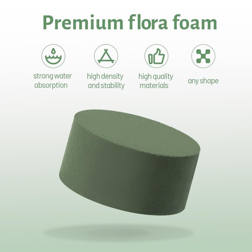 8 PCS Floral Foam Rounds Wet/Dry Use 3.2 Inch Florist Supplies Pack of 1 - Picture 4 of 7