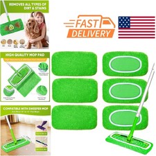 6 Pack Reusable Mop Pads for Multi Surface Cleaning Coral Fleece Microfiber