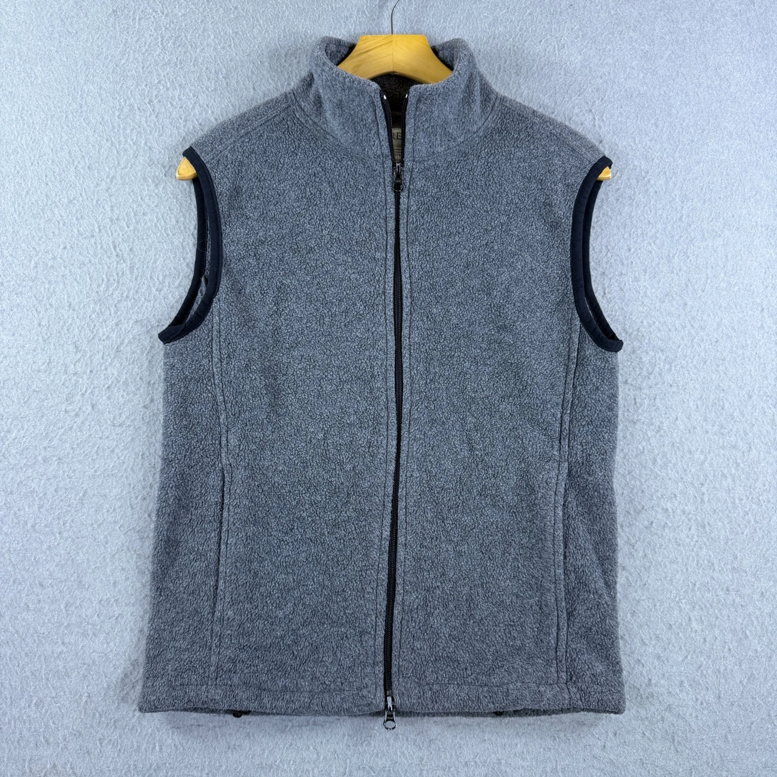 Vintage J.Crew Men's Fleece Vest Full Zip Gray Size XS Outdoors Made In USA