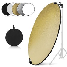 43Inch/110cm Photography Light Reflector, Portable Foldable 5 in 1 Diffuser R...