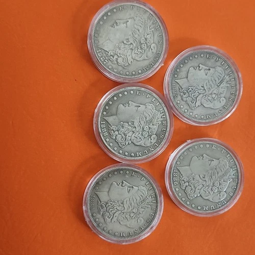 Morgan Silver Dollar Coins Lot 1883 1886 $1 Circulated US 0.9 Fineness