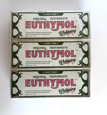 EUTHYMOL ORIGINAL WHITENING TOOTHPASTE 3.7 oz 3 Pack SEALED