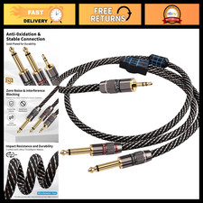 3.5mm TRS to Dual 6.35mm TS Y Splitter Audio Cable - 9.84ft High-Quality Sound