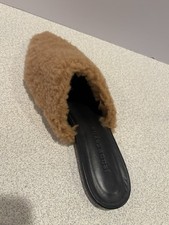 Jenni Kayne Shearling Mule Natural Color Flats Size 38 US 8. Right Shoe Only.