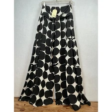 JODIFL Black & White Polka Dot Wide Leg Pants Plus Size 1X NWT