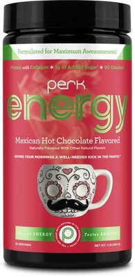 Perk Energy Drink Mix (Mexican Hot Chocolate) 20 Servings - Coffee Alternative