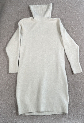 UNIQLO jumper size XS roll neck rib knit beige