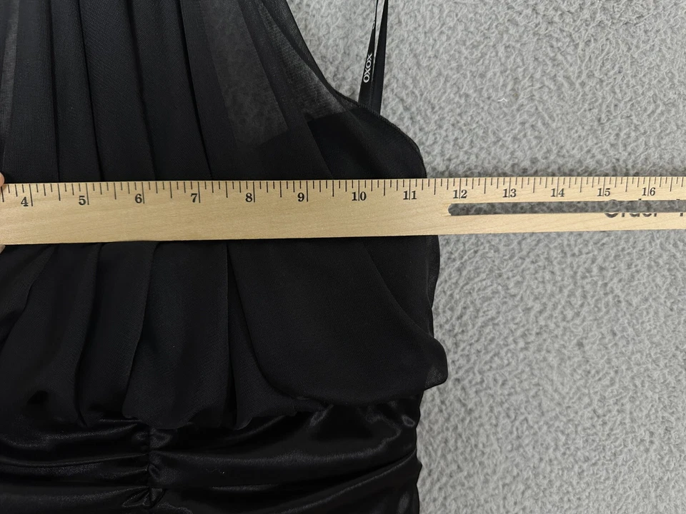 XOXO David Vestido de Novia Mujer Medio Negro Halter Top Transparente Forrado Cremallera Trasera Foto 4 de 4