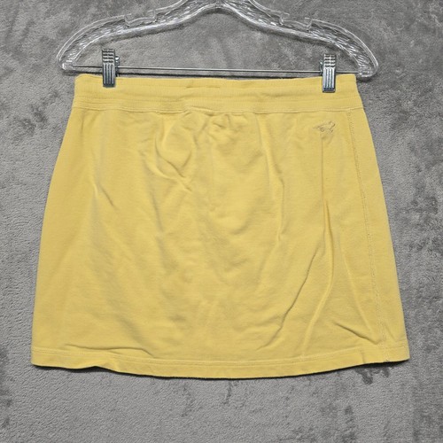 Horny Toad Skirt Womens Sz Small Yellow Butter Terry Pull On Drawstring Mini - Picture 2 of 14