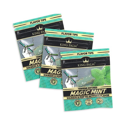 King Palm Flavors Filter Tips - Magic Mint 1ct - Flavored Pre Rolled Tips . Available Now for 5.00