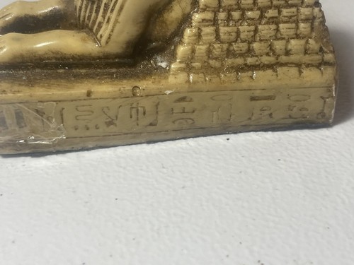Statua Faraone Egiziano Vintage Tutankhamon Statua in Pietra Artigianale L 3,5” - Foto 7 di 11