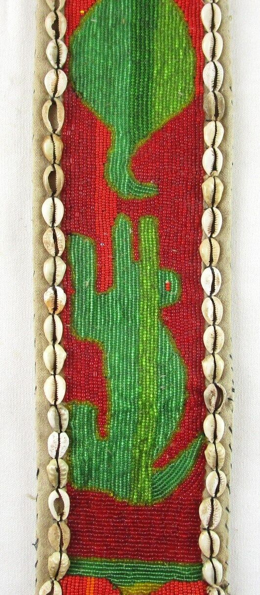 Vintage African Yoruba Beaded Diviner Wall Hanging