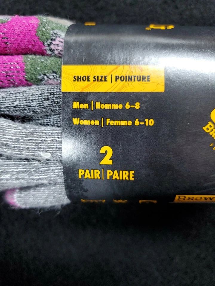 Browning LADIES 2 Pack Wool Blend SOCKS Med Grey/Pink & PINKCAMO - Image 4 of 4