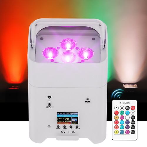 Rechargeable Par Light RGBWA UV Battery Powered Wireless LED DMX APP DJ Uplights - Picture 11 of 21