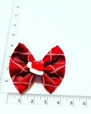 Handmade Hair Bows - Holiday - Christmas - Santa Hat - Barrette 1