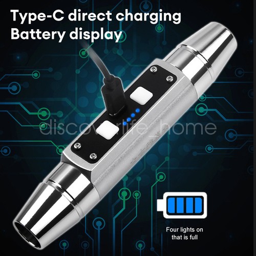Linterna LED de doble cabeza con luz UV 365nm 395nm lámpara de inspección de gemas de jade antorcha EE. UU. - Imagen 6 de 28
