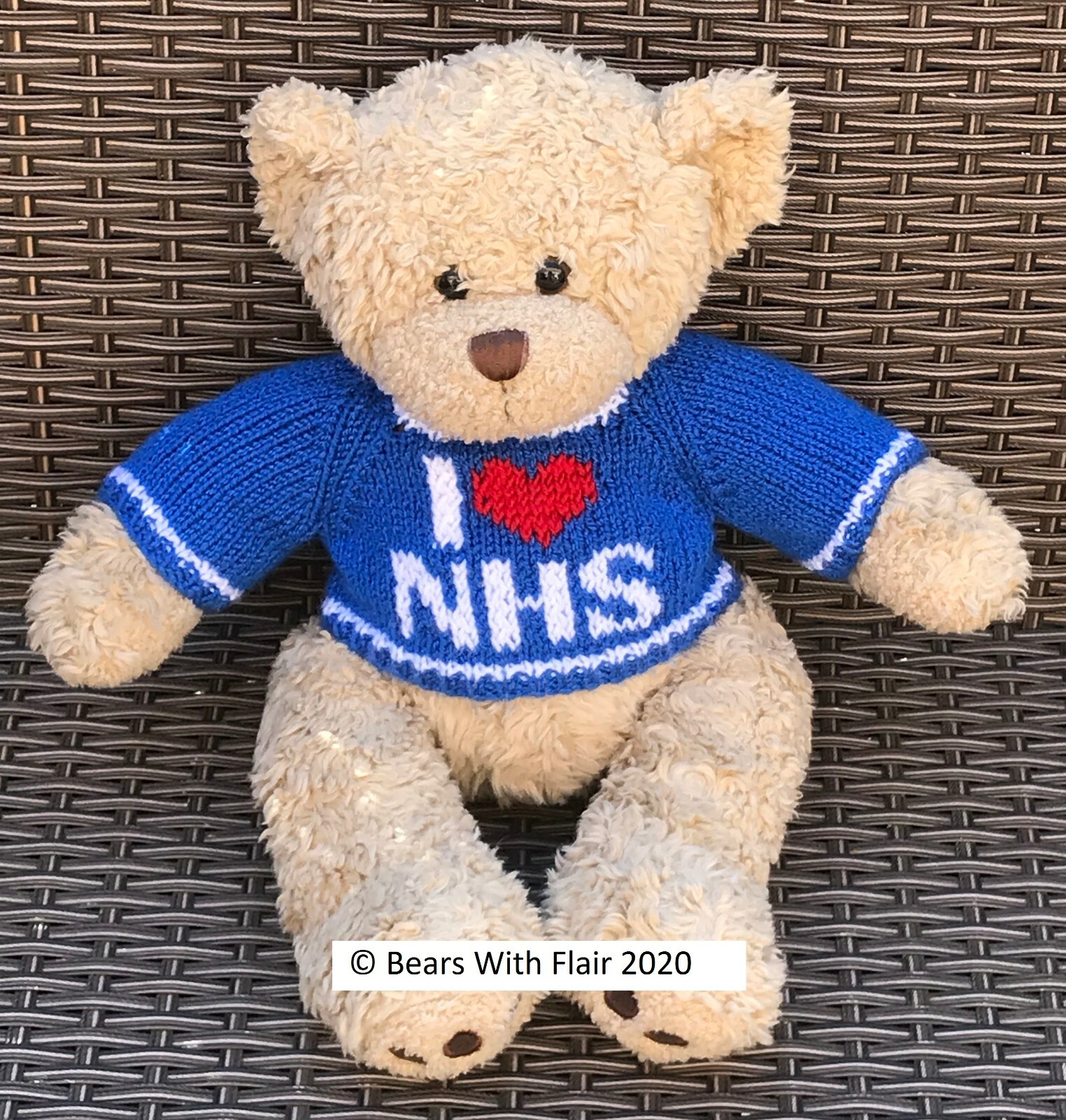 KNITTING PATTERN I love NHS jumper fits Build A Bears teddies for NHS