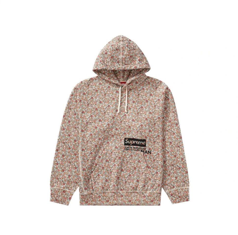 Sweat à capuche Supreme JUNYA WATANABE COMME DES GARÇONS MAN fleurs roses TNF LV taille XL