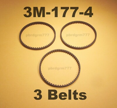 (3) Three Belts 3M-177-4, 3M1774, 177-3M-4, 1773M4 New Geared Belts