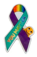 you matter mental health glamazon pride LGBTQ Awareness AMAZON PECCY PIN