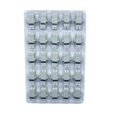 -50 Pack LC/OM2 Fiber Optic Coupler AdapterLC to LC Duplex Multi Mode Connect...