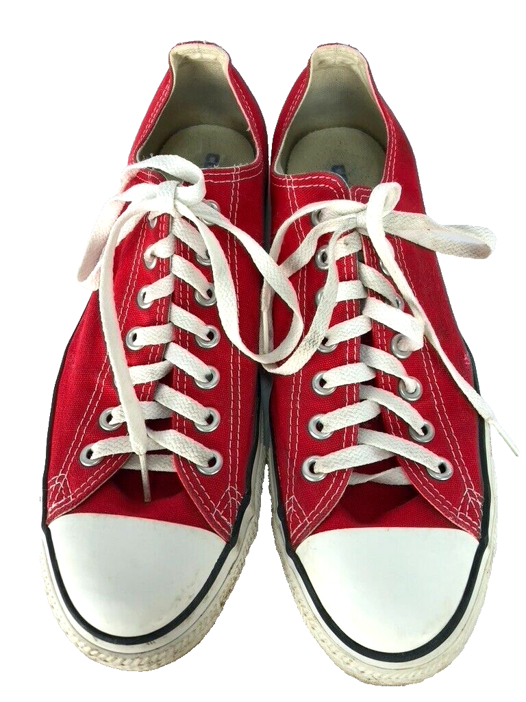 SAOLA Sneakers CONVERSE ALL STAR rosse uomo 10 donna 12 suola gomma 7A 02 04 allacciate