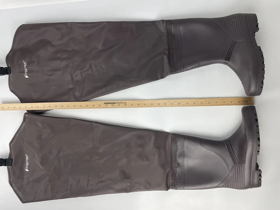 Frogg Toggs RANA II Men's PVC Cleated Brown Hip Waders Boots Size 10 - Image 3 of 4