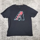 Fanatics Arizona Diamondbacks Shirt Mens L Large Black Mlb Baseball Logo