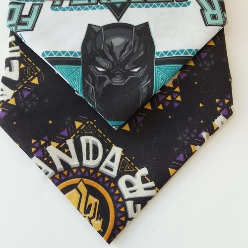 Marvel Avengers -Wakanda Forever 2 PK Dog Bandana 17.5" X 17.5" NEW - Picture 3 of 11