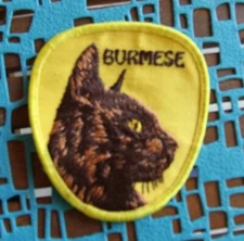 Vintage Burmese Cat Patch Sew On - Never used vintage patch! Free Shipping!