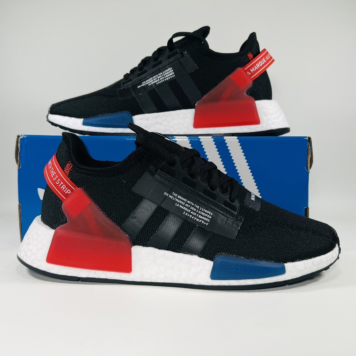 Adidas NMD_R1.V2 Men's Shoes Athletic Sneakers Black White Adidas NMD_R1.V2 Men's Shoes Athletic Sneakers Black White