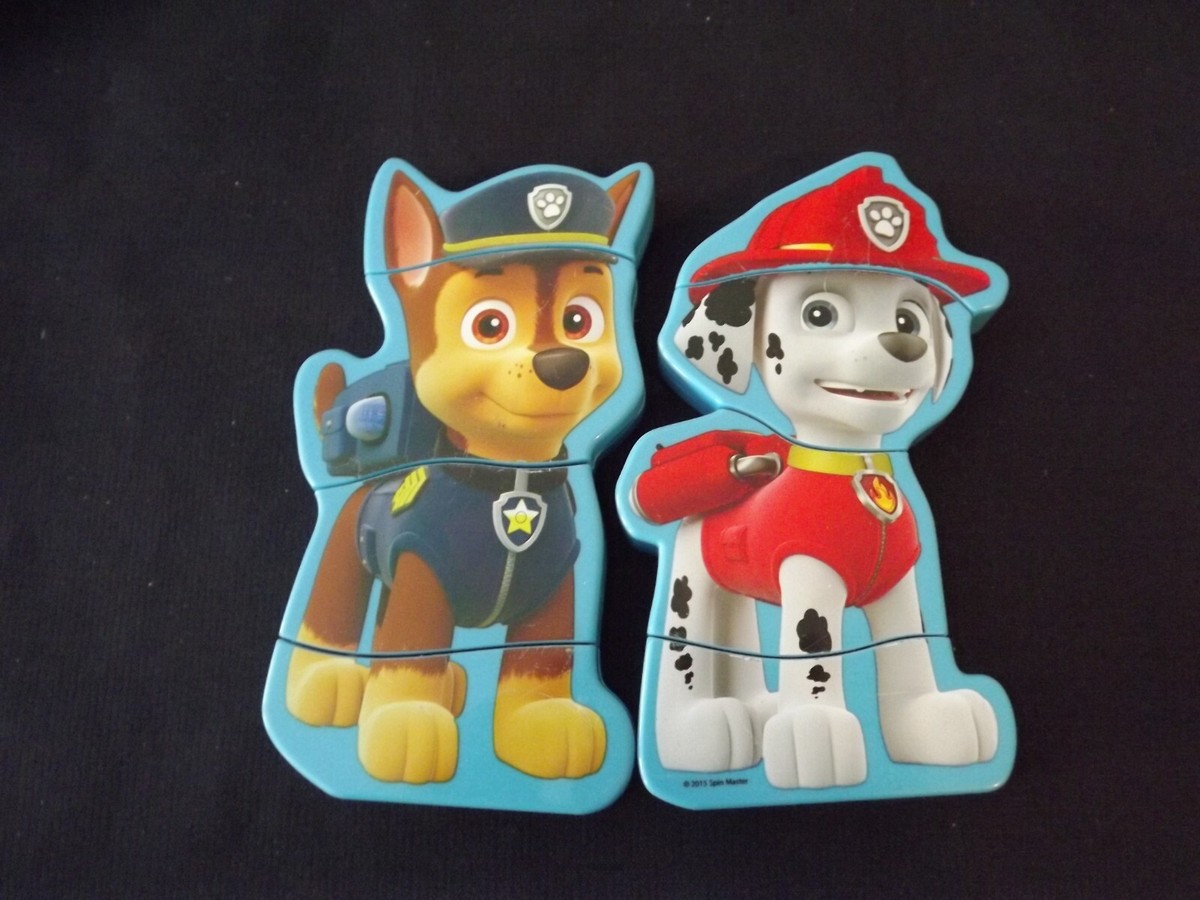 two PC JIGSAW PAW PATROL "CHASE MARSHALL" puzzles tall by SPIN  MASTER