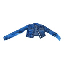 Vintage Breaker Blue Jeans Denim Jacket Cropped Gently Used US Size Medium