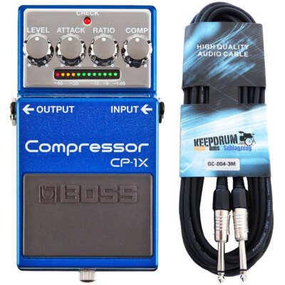 Boss CP-1X Kompressor für Gitarre + Kabel