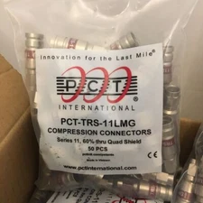 PCT-TRS-11LMG RG11 Coaxial Cable Compression Connectors ALL BRASS WEATHER SEAL