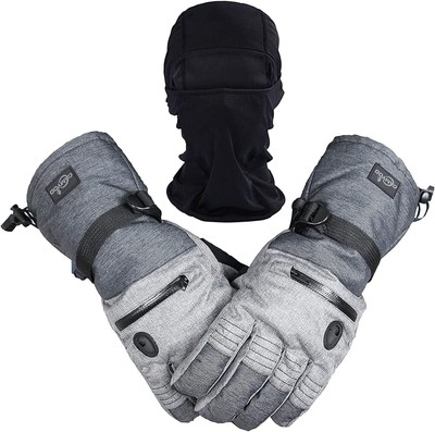 Camyod Men's 3M Thinsulate Winter Gloves Dark Gray And Black Size Large -See Pic