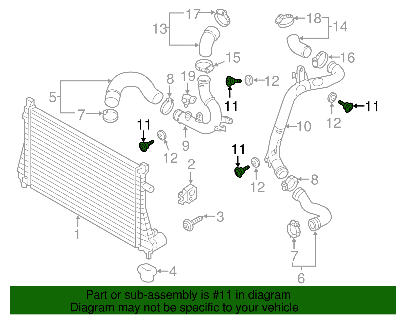 Volkswagen 3C0145830 Genuine OEM Air Pipe Bolt ASSY for sale 